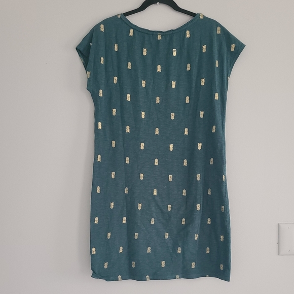 Boden Green Pineapple Tee Dress 6R - Picture 4 of 5